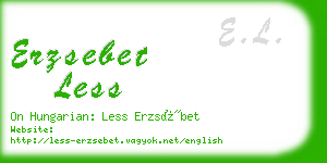 erzsebet less business card